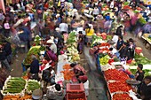 Indoor produce market, Chichicastenango, Guatemala, Central America
