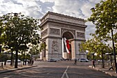 The Arc de Triomphe on the Champs Elysees in Paris, France, Europe