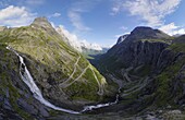 View from Trollstigen viewpoint, More og Romsdal, Norway, Scandinavia, Europe