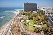 Hilton Hotel and Independence Park, Hayarkon Street, Tel Aviv, Israel, Middle East