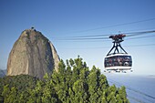 Cable car at Sugar Loaf Mountain (Pao de Acucar), Urca, Rio de Janeiro, Brazil, South America