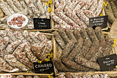 Market Place Richelme,  Deli Food,  Sausages, Aix en Provence,  Bouche du Rhone,  France