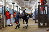 horse stall, stables, uniforms, Lower Saxony State Stud Celle, Lower Saxony, Germany