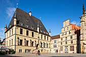 Osnabrueck Rathaus, historisch, Westfaelischer Friede, spaetgotisch, Osnabrueck, Niedersachsen, Norddeutschland, Deutschland