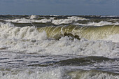 Storm along the Baltic Sea coast, Kuehlungsborn, Mecklenburg Western Pomerania, Germany