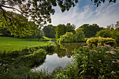 Park and castle in Liselund, Mon Island, Denmark