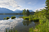 Barmsee, Blick zum Karwendel, Werdenfelser Land, Bayern, Deutschland