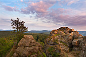 Rock formation Bruchhauser Steine, Rothaarsteig hiking trail, Rothaargebirge, Sauerland region, North Rhine-Westphalia, Germany