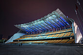 stadium for Asia Games at Downtown Guangzhou at night, Guangdong province, Pearl River Delta, China