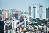 Neubau der Skyline in Zhuhai gegenüber Macau, Guangdong Provinz, China