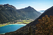 Berg und See Panorama auf Achensee, Tirol, Österreich, Alpen