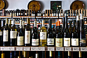 Wine bottles in a shop, Algarve, Portugal