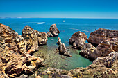 Felsklippenlandschaft, Ponta de Piedade, Lagos, Algarve, Portugal