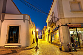 Church Igreja Matiz, old town at dusk, Olhao, Algarve, Portugal