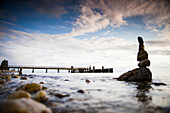 A rock stack near the Davis Bay Warf, Sechelt, BC.