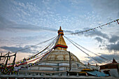 Boudhanath is one of the holiest Buddhist sites in the world.  Located in Kathmandu, Nepal.