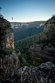 Making an attempt at the highest and longest highline set in Australia