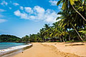 Beautiful beach in the Bom Bom Resort, UNESCO Biosphere Reserve, Principe, Sao Tome and Principe, Atlantic Ocean, Africa