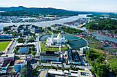 Aerial view of Bandar Seri Begawan, the capital of Brunei, Bandar Seri Begawan, Brunei