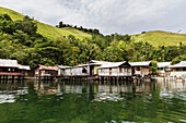 Stilt houses in Kampung Ayapo, Lake Sentani, Papua, Indonesia