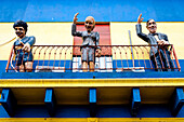 Celebrity Figures On A Balcony In Caminito, La Boca, Buenos Aires, Argentina