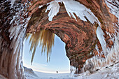 Ice caves on Lake Superior, near Bayfield, Michigan, United States of America