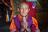 'Tibetan woman; Ganze, Sichuan, China'