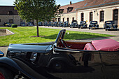 citroen front-wheel drives 'traction avant' at the citroen' test center, 80 years of the front-wheel drive 'traction avant', legendary car, la ferte-vidame, eure-et-loir (28), france