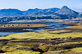 the craters of the volcano laki, lakagigar, also called laki, iceland, europe