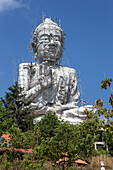 a big buddha under construction, wat keaw prasert, pathio, province of chumphon, thailand, asia