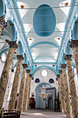 interior of the hayrettin pasa mosque (former church), city of ayvalik on the shores of the aegean sea, the olive riviera, north of izmir, turkey