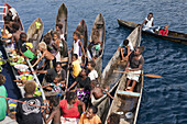 Boat Market with Fruits and Vegetables, Florida Islands, Solomon Islands