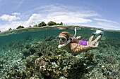 Schnorcheln im Flachwasser, Florida Islands, Salomonen