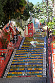 Escadaria Selaron is world famous work of Chilean artist Jorge Selaron in Rio de Janeiro, Brazil, South America