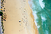 Aerial view of Copacabana beach in Rio de Janeiro, Brazil, South America