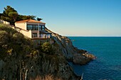 Europe, France, Languedoc Roussillon, Pyrenees Orientales, Port Vendres, a coastline house