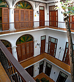 Caribbean, Cuba, Havana, Centro Habana, inner courtyard, Tejadillo Hotel