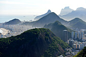 Panorama of the iconic landmark mountains of  Rio de Janeiro, Brazil, South America