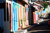 street with colored buidings in Lencois, State of Bahia, on the northeast coast of Brazil , South America