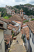 a street in Ouro Preto, Minas Gerais , Brazil, South America