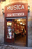 Spain, Barcelona, Music Store, La Rambia
