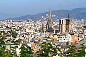 Spain, Barcelona, Panoramic view