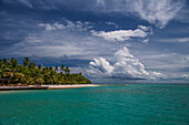 Clouds over tropical island