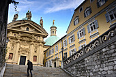 At the Mausoleum at Cathedralhill, Graz, Styria, Austria
