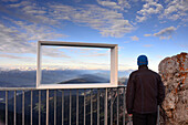 View to the west from the Dachstein top station, Ramsau over Schladming, Styria, Austria
