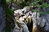 Waterfall at Tatzelwurm near Sudelfeld, Upper Bavaria, Bavaria, Germany