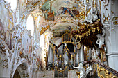 In the abbey church of Rottenbuch, Upper Bavaria, Bavaria, Germany