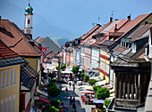 Obermarkt, Murnau, Oberbayern, Bayern, Deutschland