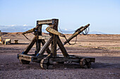 Catapult weapon in remote desert