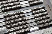 Chinese characters, metal type, hot type, printing machine, pusher machine, type foundry, Chinese characters, Leipzig, Saxony, Germany